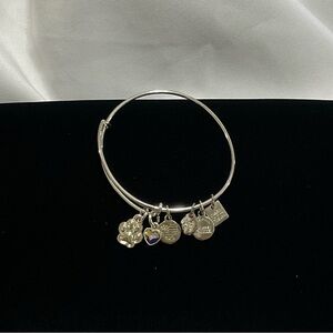 ALEX & ANI PAW PRINT DUO CHARM BANGLE